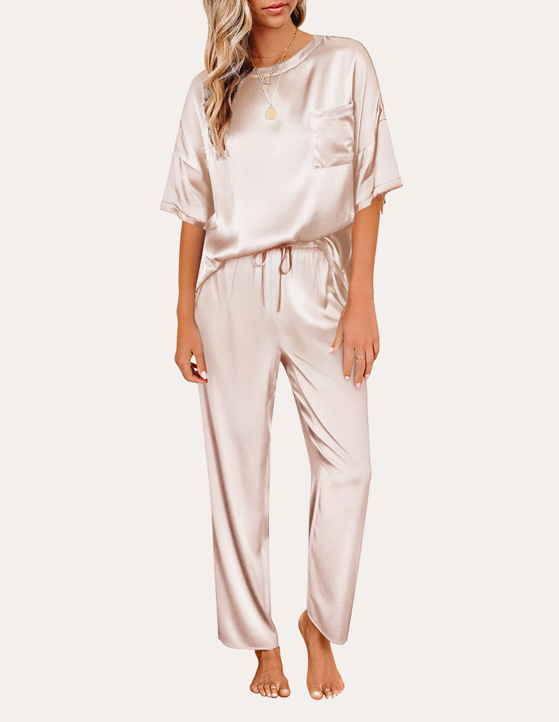 Ekouaer Women's Satin Silky Pajama Set (US Only)