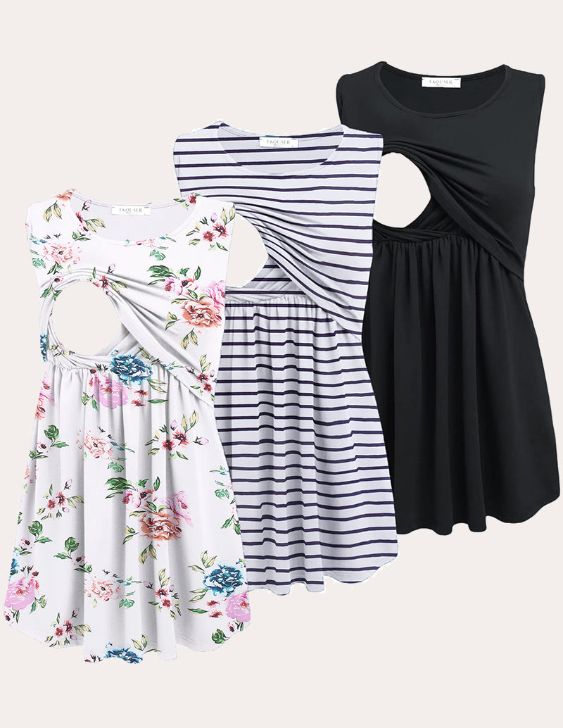 PEONAVET Women's Nursing Tops For Breastfeeding Shirts Maternity