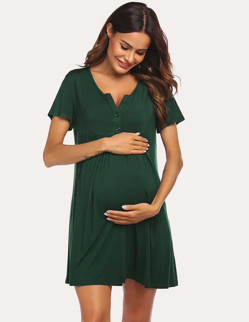 Ekouaer Maternity Nursing Nightgown