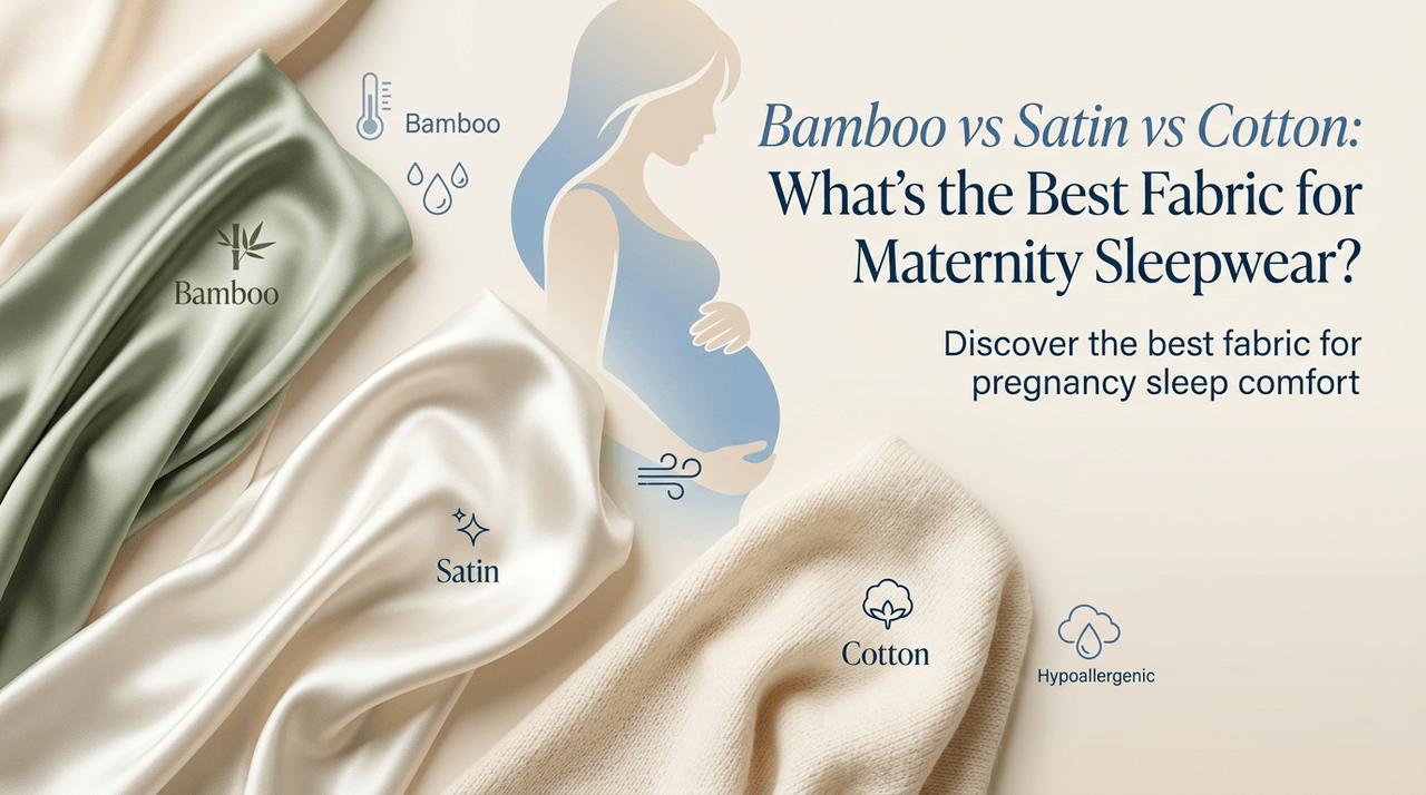 Bamboo vs Satin vs Cotton: What’s the Best Fabric for Maternity Sleepwear?
