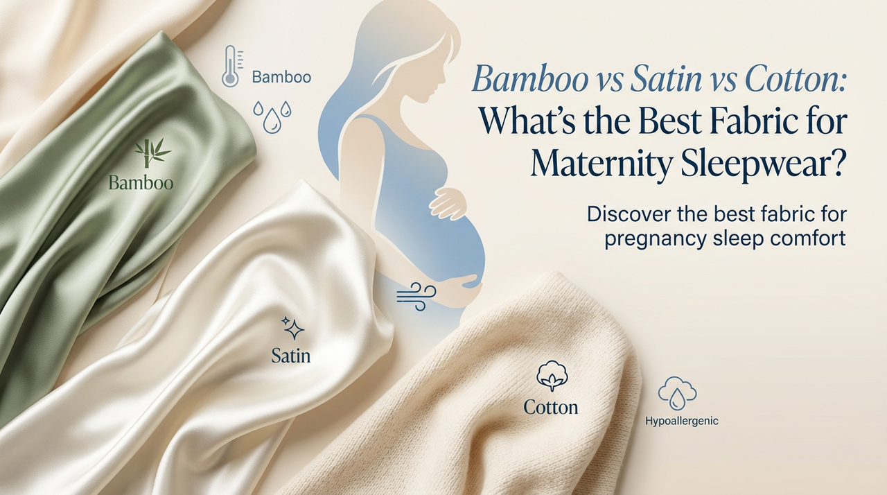 Bamboo vs Satin vs Cotton: What’s the Best Fabric for Maternity Sleepwear?