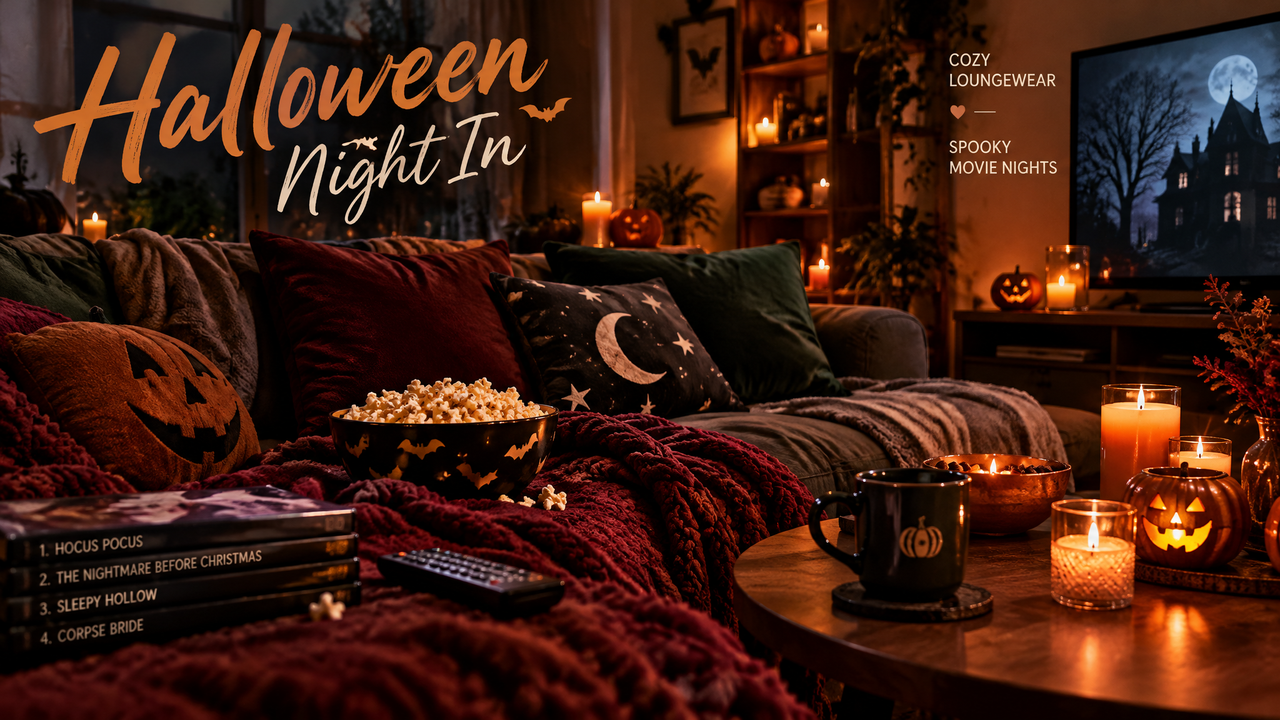 Halloween Night In: Cozy pajamas for Spooky Movie Nights