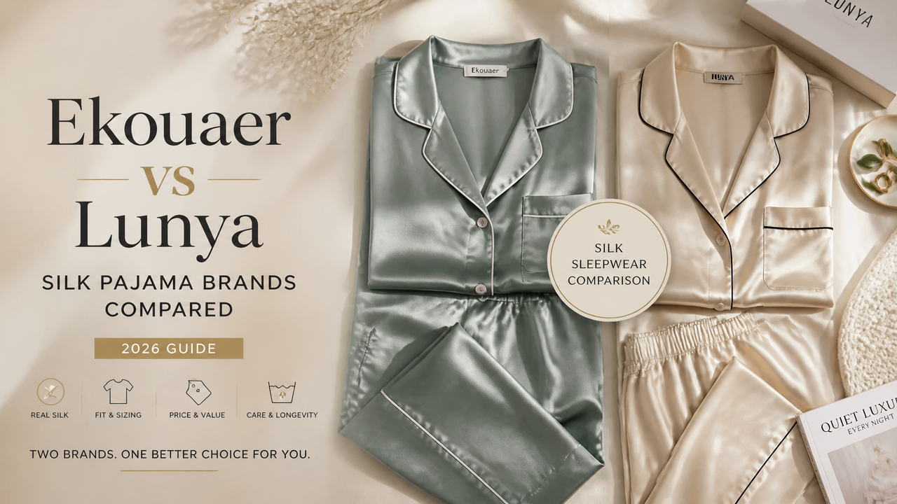 Ekouaer vs Lunya: Silk Pajama Brands Compared
