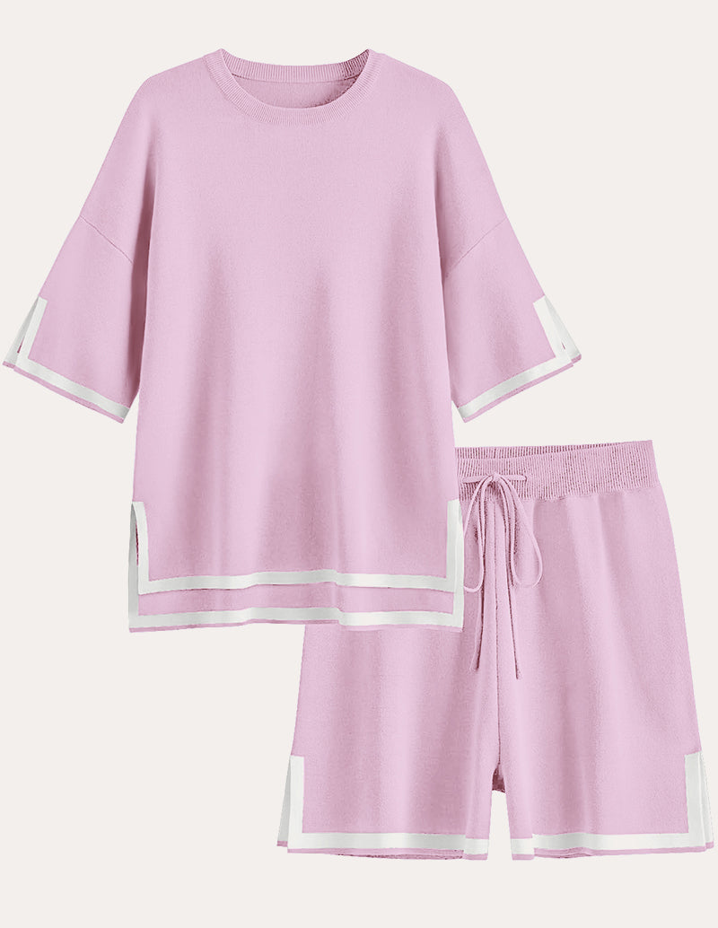 Colorblock Knit 2-Piece Pajama Sets (US Only)