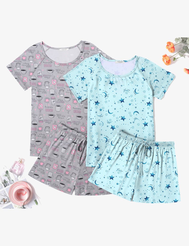 2 Packs Short Sleeve Pajama Set (US Only)