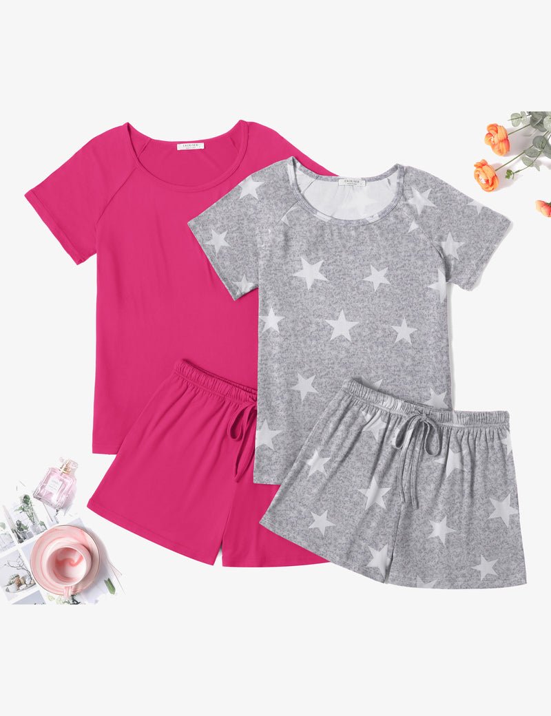 2 Packs Short Sleeve Pajama Set (US Only)