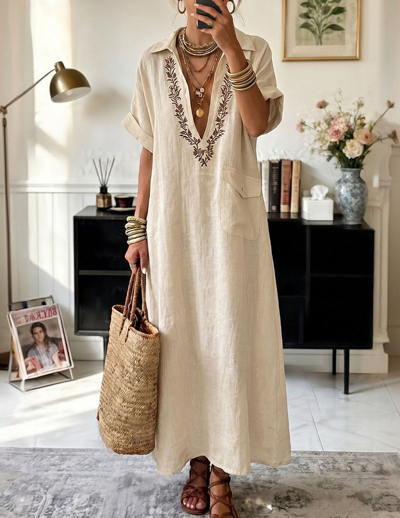 Ekouaer Soft Sleepwear Lounge Dress Soft 95% Polyester Homewear Apricot / M