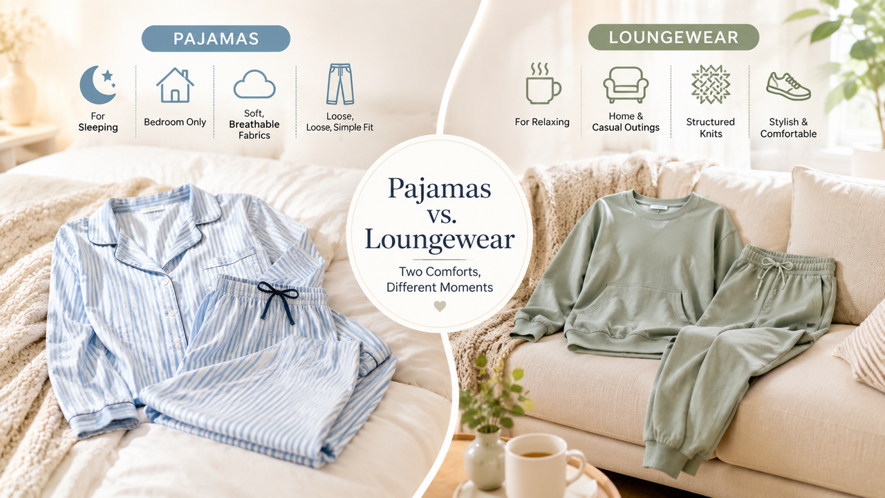 What's the Difference Between Pajamas and Loungewear?
