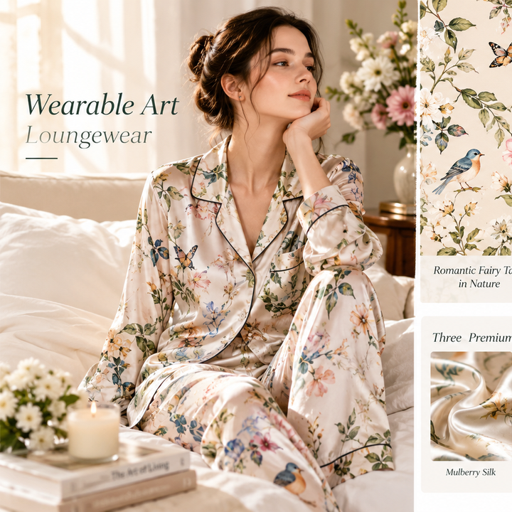 Wearable-Art Loungewear: How Artist-Designed Prints Elevate Your Silk Pajamas