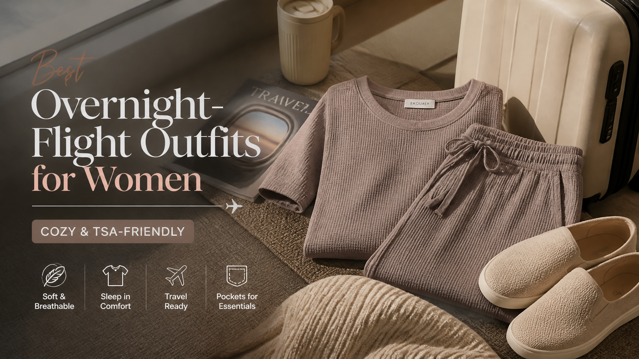 Best Overnight-Flight Outfits for Women (Cozy & TSA-Friendly)