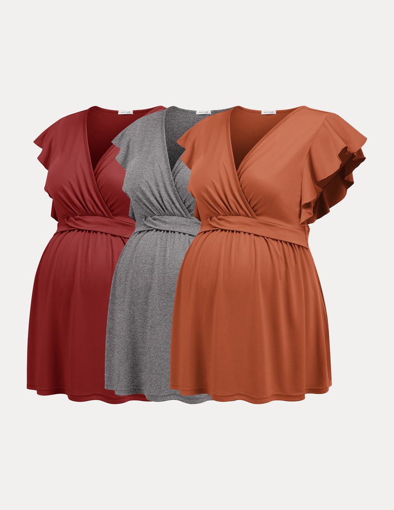 3 Packs Flying Short Sleeve Nursing Top (US Only)