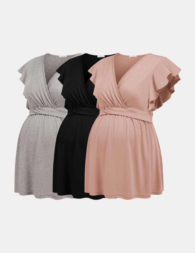 3 Packs Flying Short Sleeve Nursing Top (US Only)