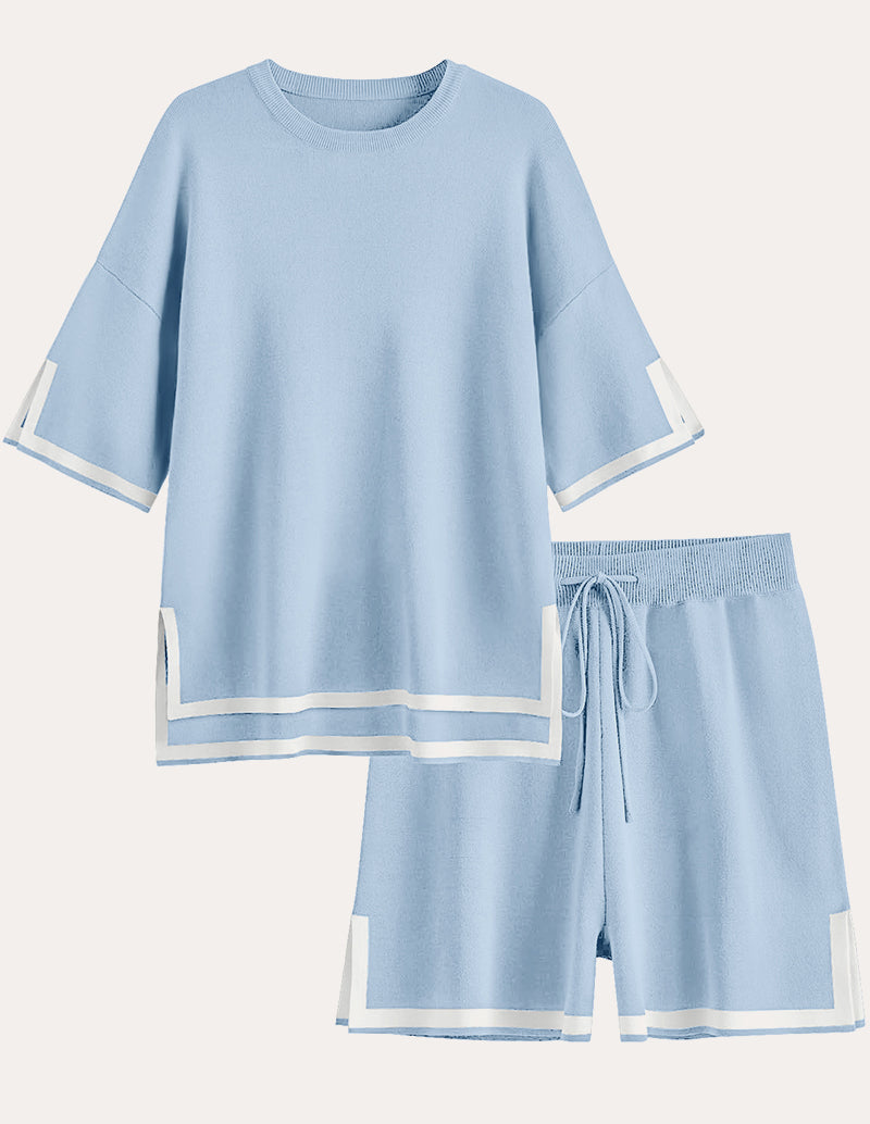 Colorblock Knit 2-Piece Pajama Sets (US Only)