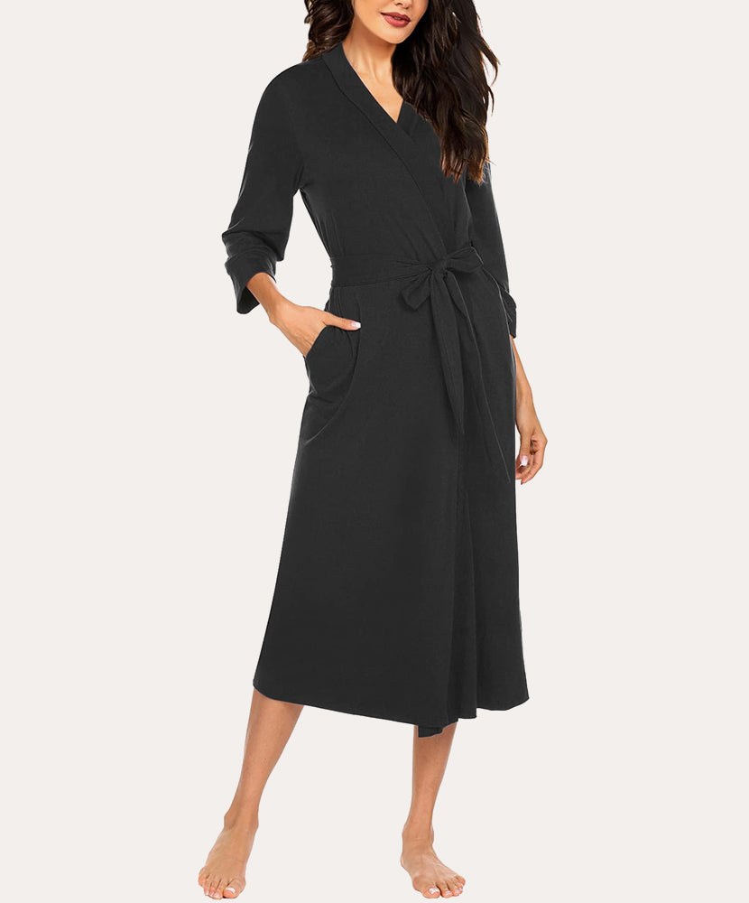 Classic V-Neck Sauna Gown Robe