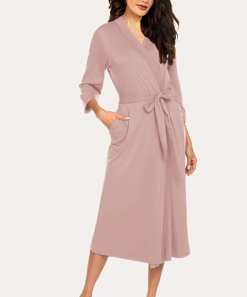 Classic V-Neck Sauna Gown Robe