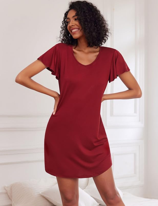 Ekouaer 2 Pack Nightshirts Comfy Soft Pajama Sleep Dress