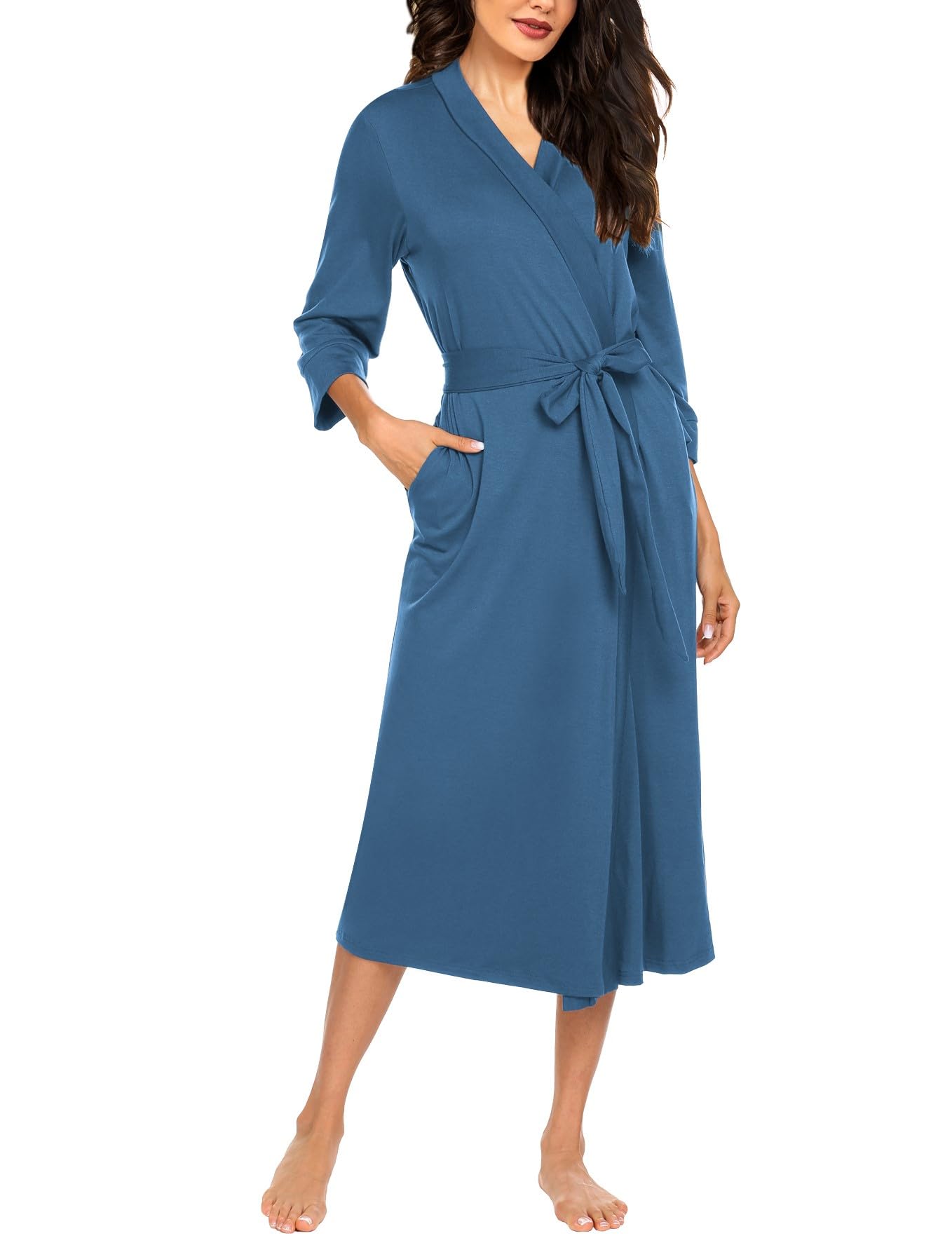 Classic V-Neck Sauna Gown Robe