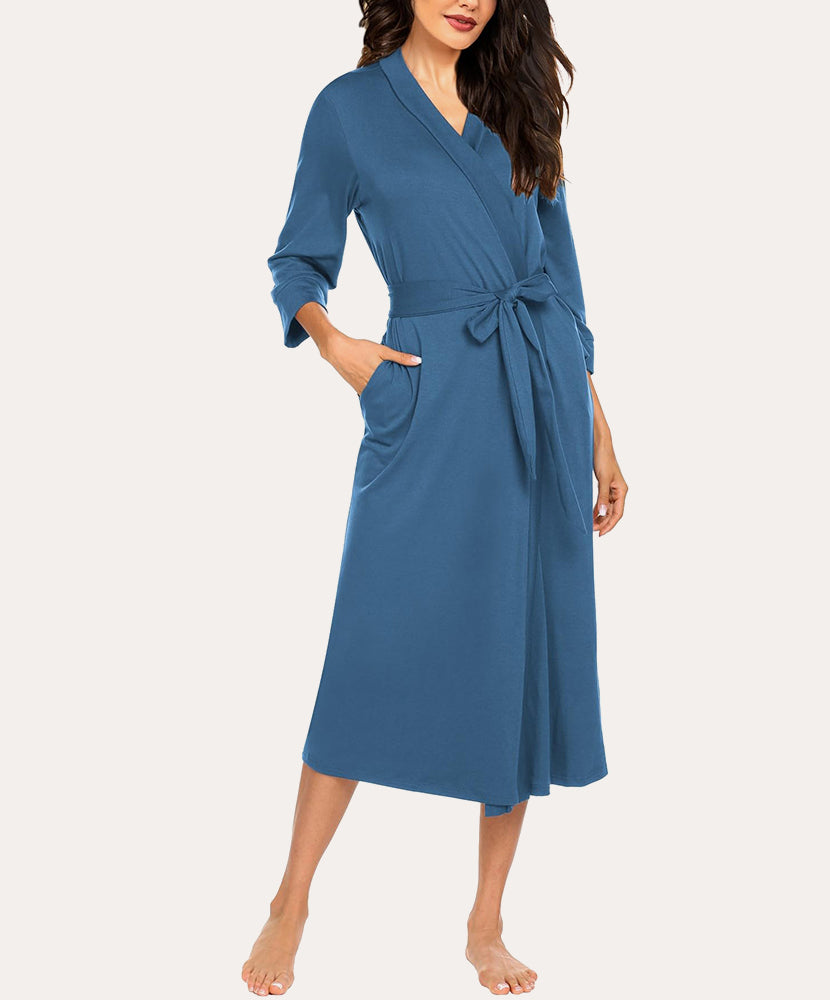 Classic V-Neck Sauna Gown Robe