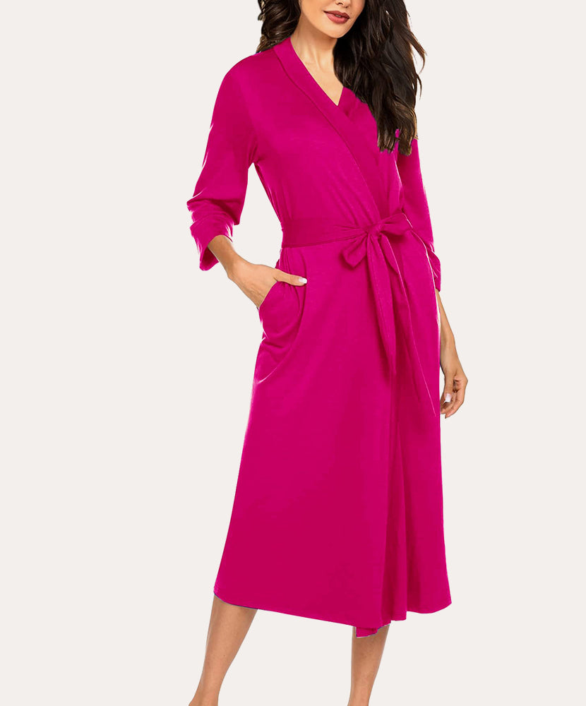 Classic V-Neck Sauna Gown Robe