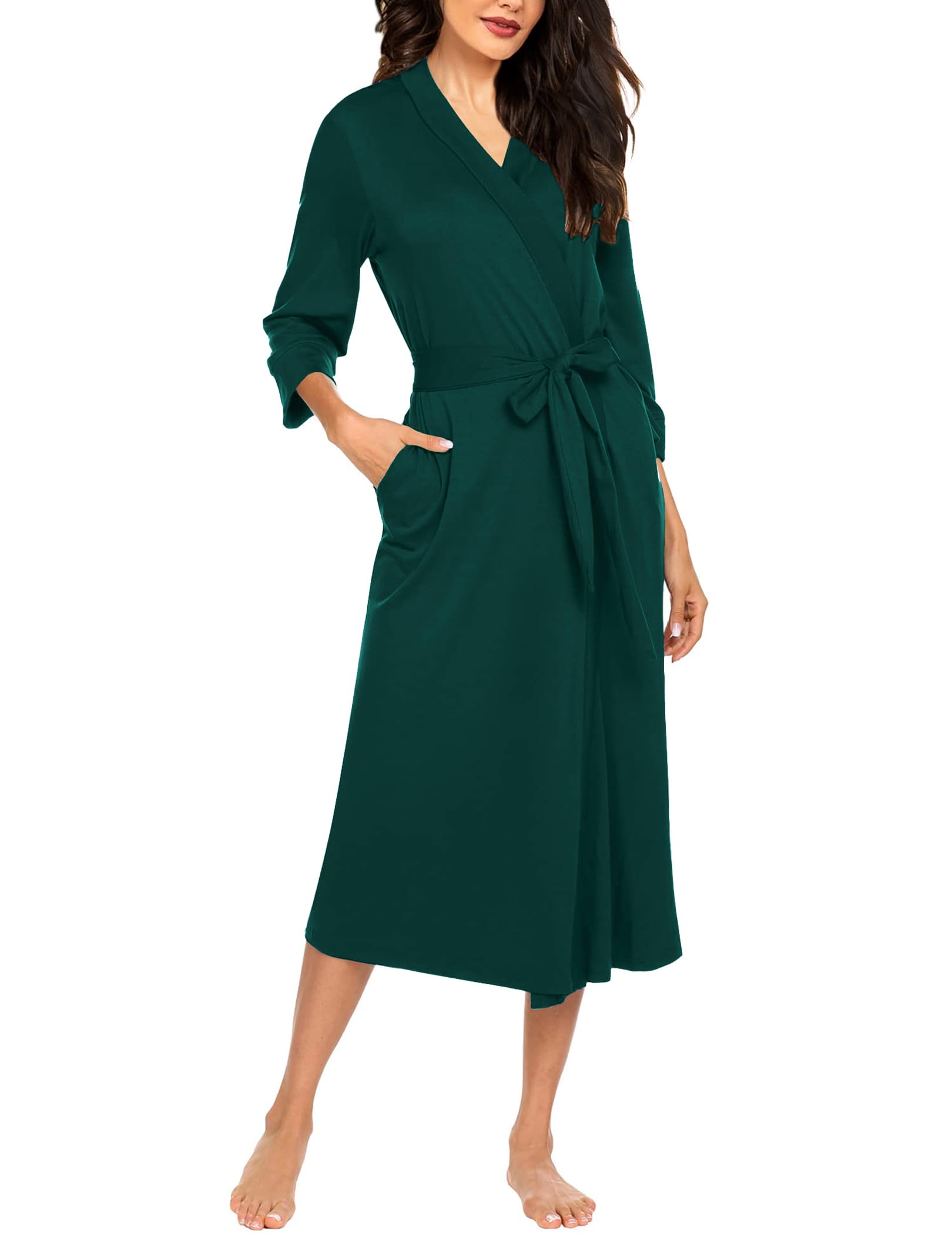 Classic V-Neck Sauna Gown Robe