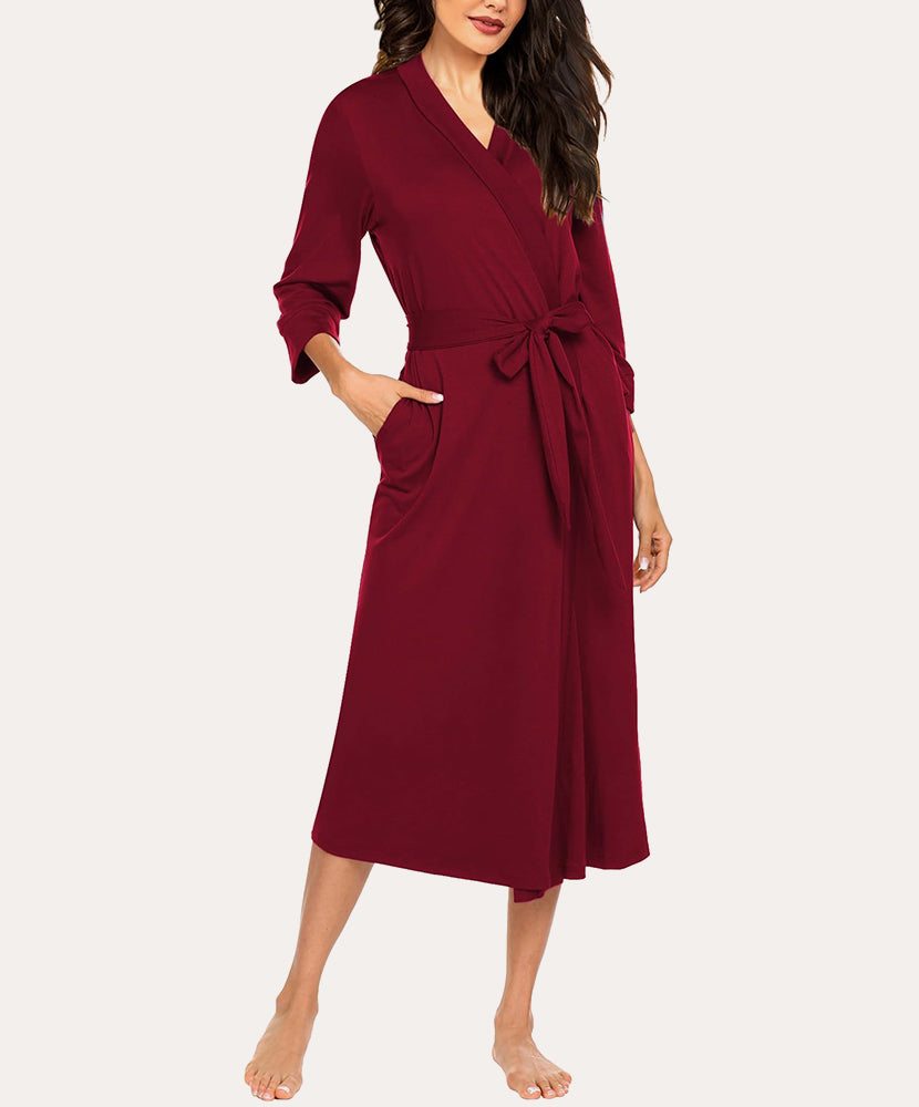 Classic V-Neck Sauna Gown Robe