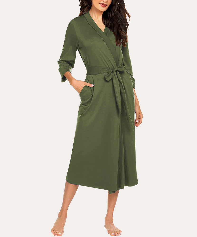 Classic V-Neck Sauna Gown Robe