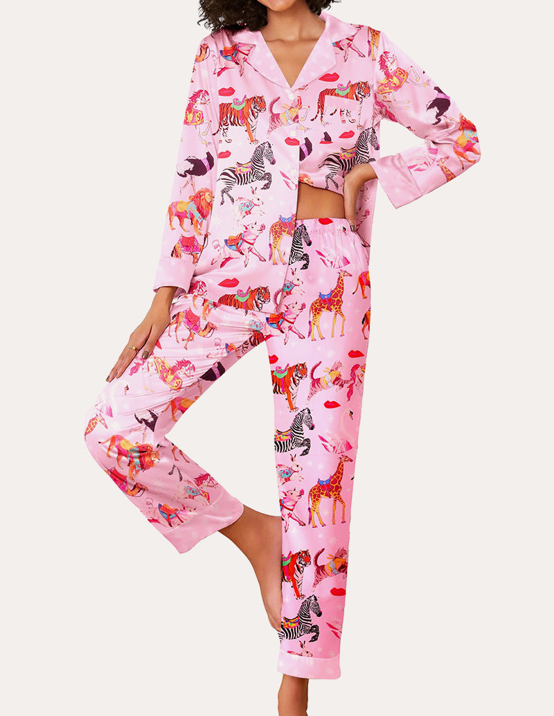 Stylish Silk Satin Pajama Set (US Only)