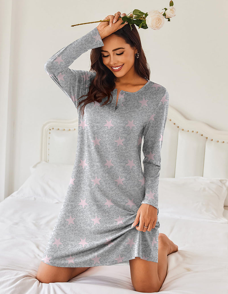 Comfy Soft 2 PCS Sleepshirt Dress (US Only)