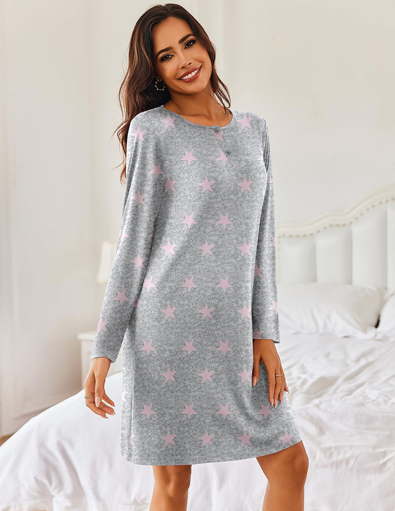 Comfy Soft 2 PCS Sleepshirt Dress (US Only)