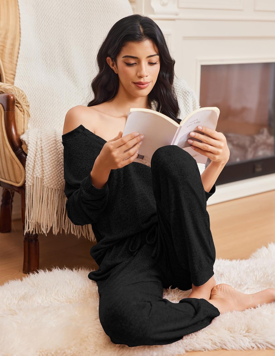 Pajama Sets Long Sleeve Lounge Set 2 Piece Pj Sets