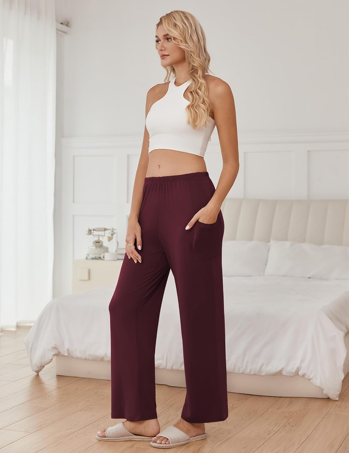 Teddy Pajama Pants Soft Comfy Sleep Bottoms