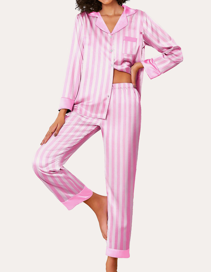 Stylish Silk Satin Pajama Set (US Only)