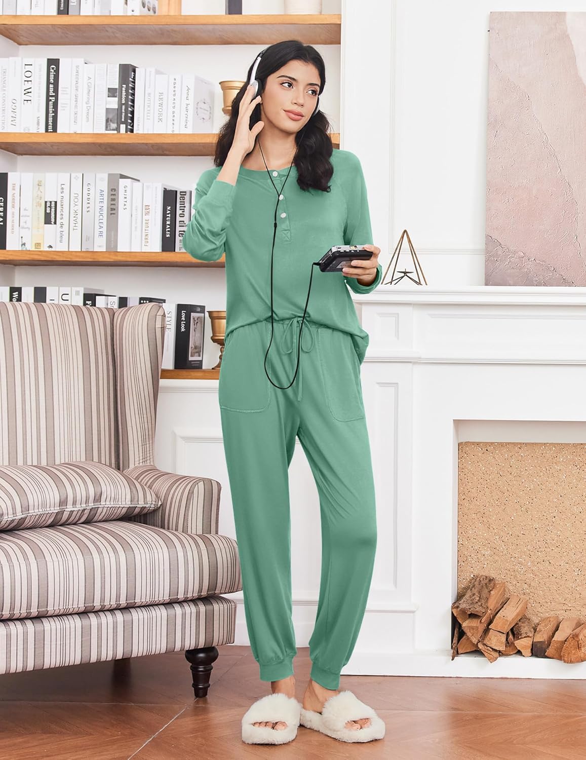 Jogger Sets Comfy Pjs Soft 2 Piece Lounge Sets