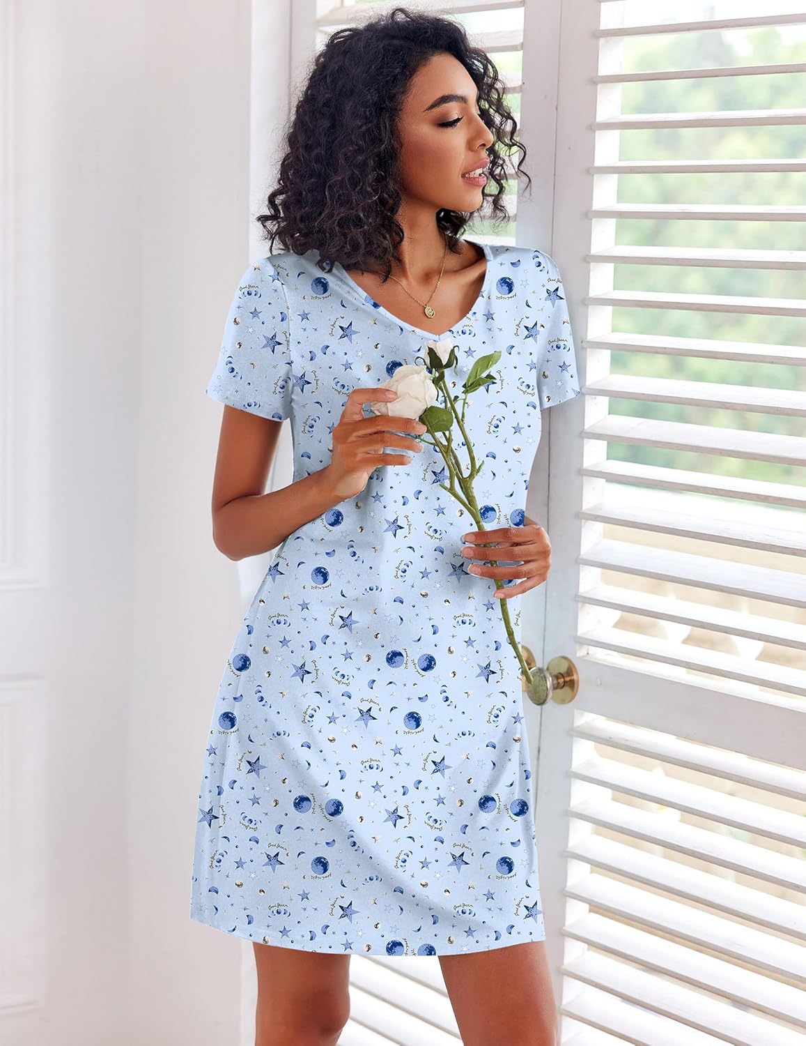 Cotton 3 Pack Night Gown Print Sleepwear Dress