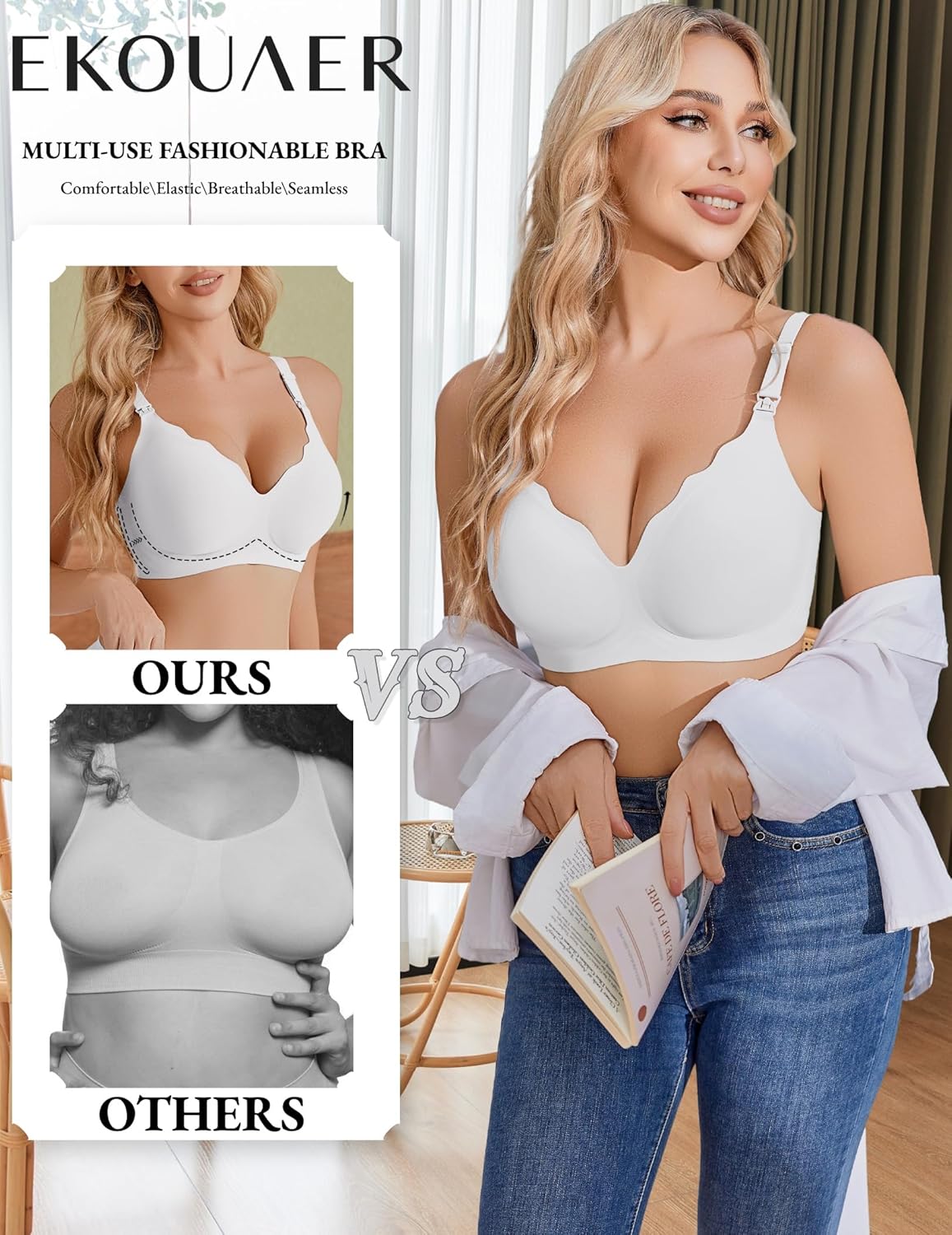Nursing Bra Wavy Breastfeeding Bras