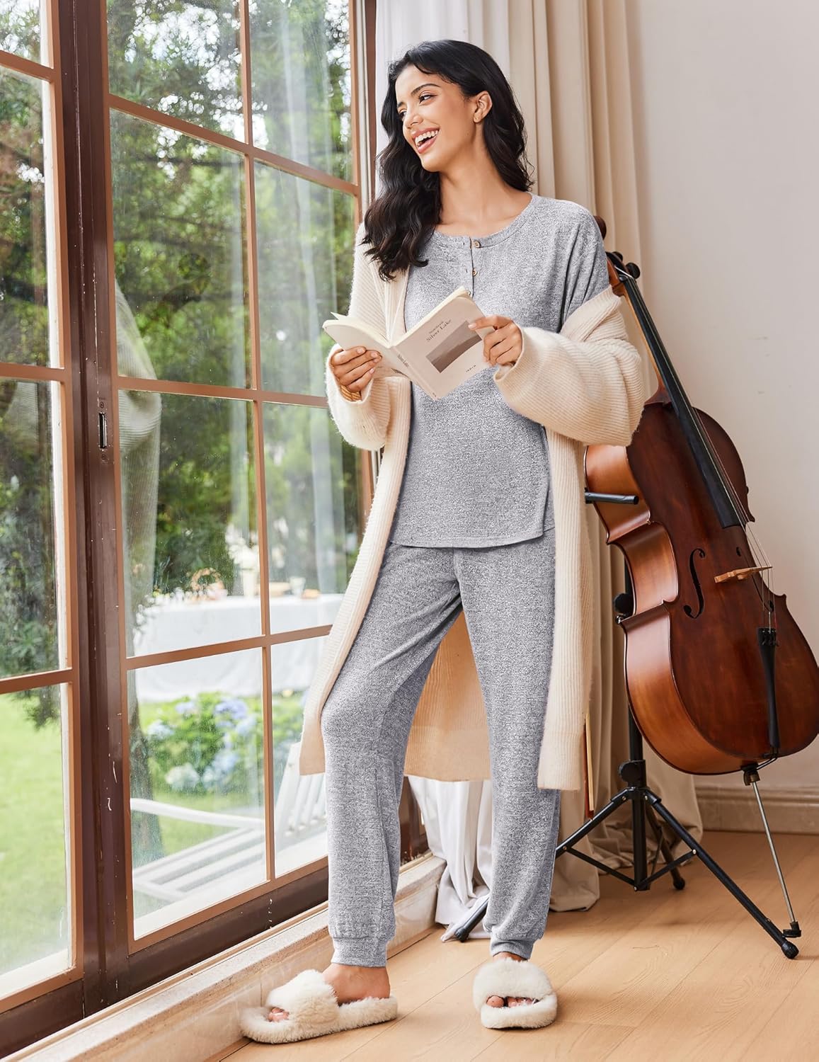 Pajama Sets Long Sleeve Lounge Set 2 Piece Pj Sets