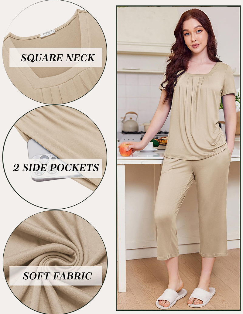 Soft Square Neck Pajama Set (US Only)