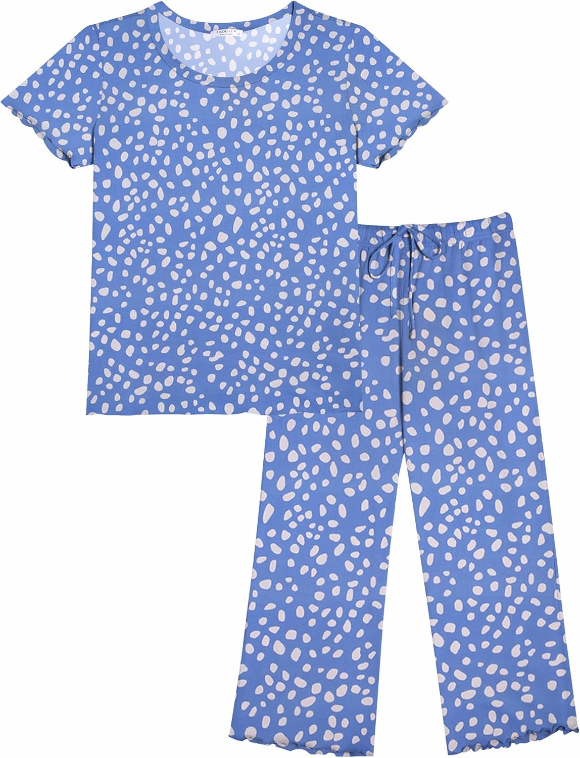 Ekouaer Short Sleeve 2 Piece Pajamas Set