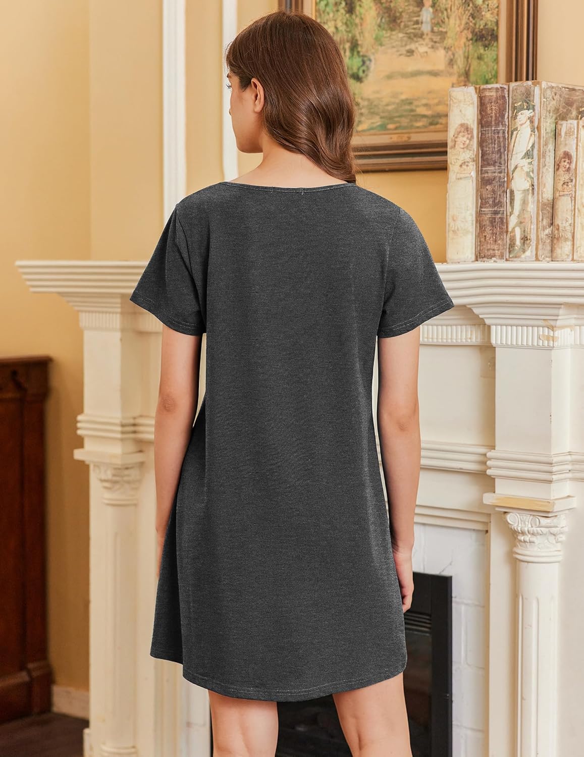 Cotton Short Sleeve Nightshirt T-shirt