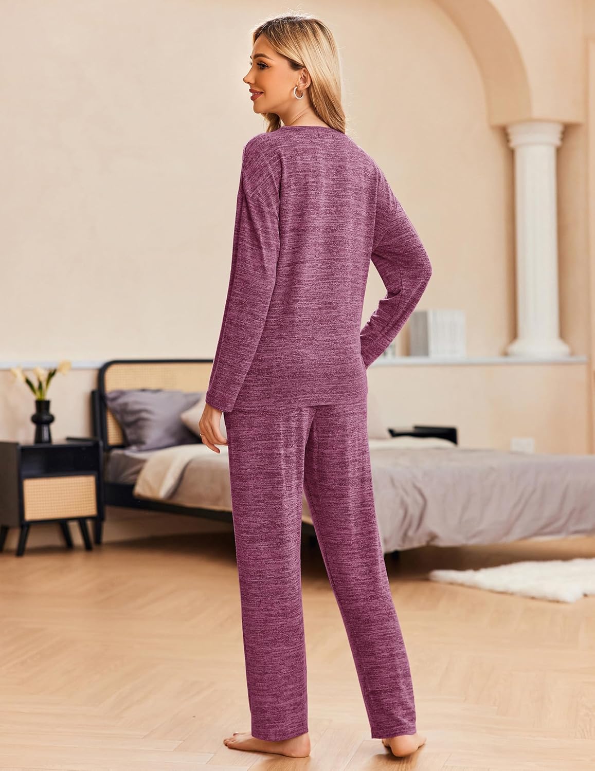 Long Sleeve Top and Pants Cozy Soft Pjs Lounge Set