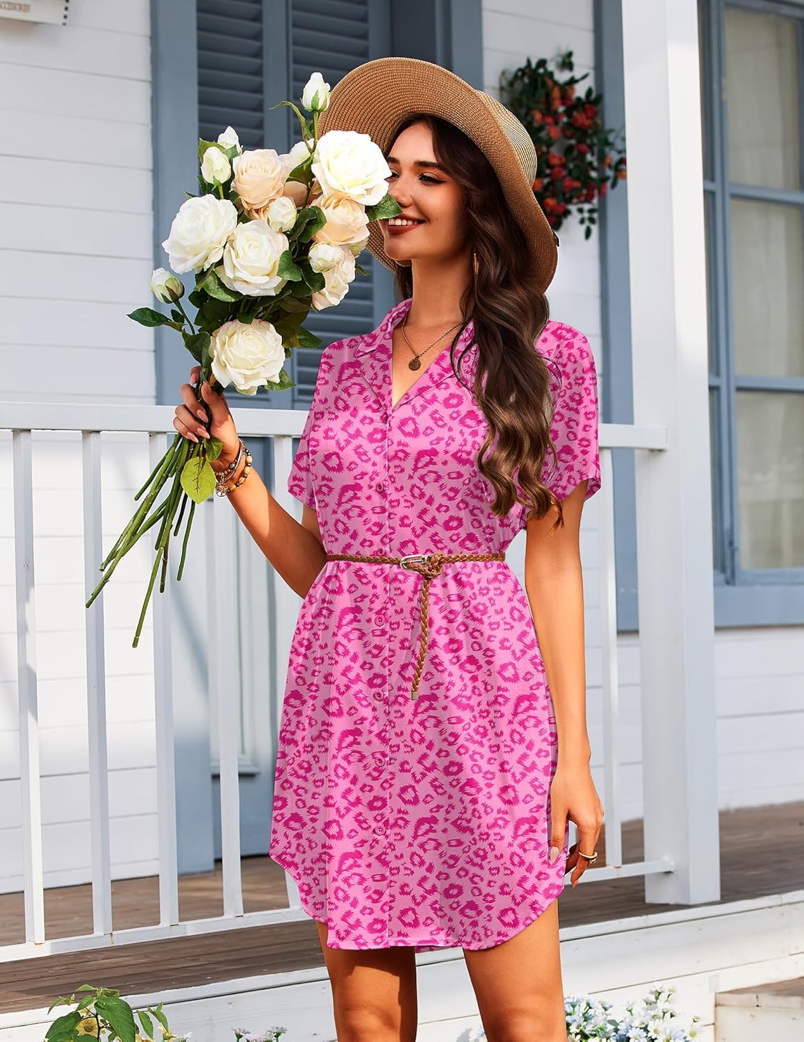 TEDDY Satin Silk Nightgown Casual Print Sleepdress