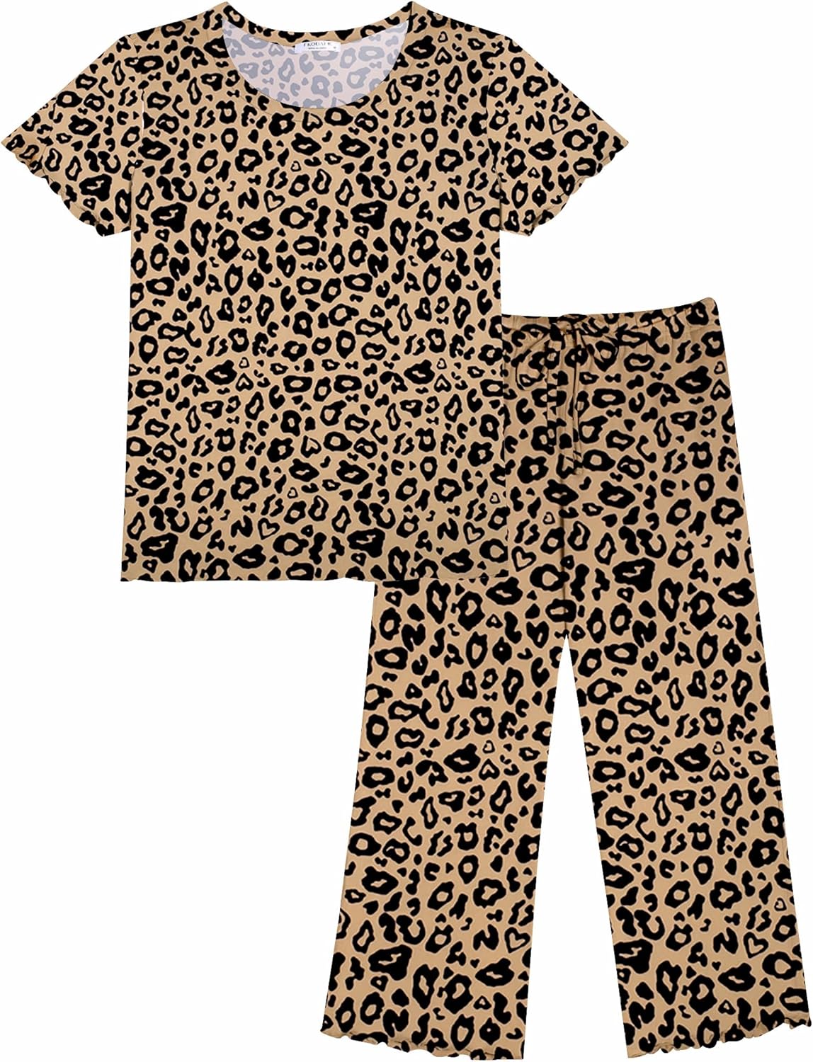 Ekouaer Short Sleeve 2 Piece Pajamas Set