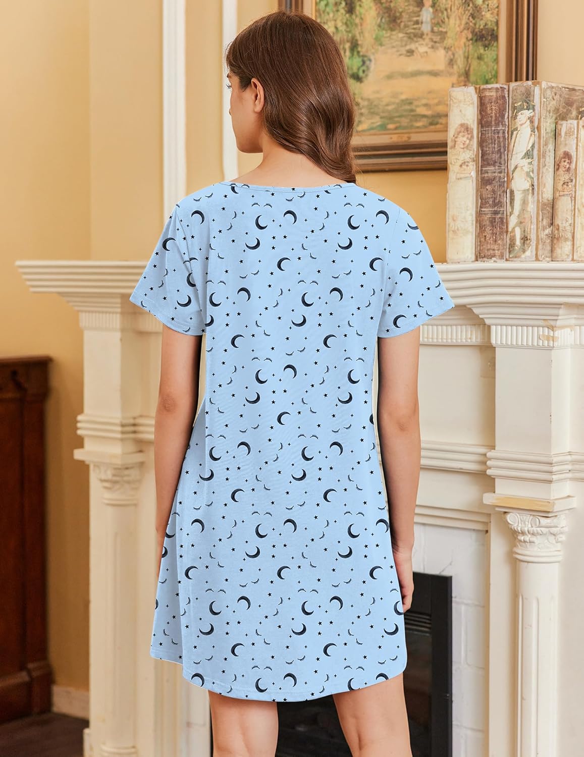 Cotton Short Sleeve Nightshirt T-shirt