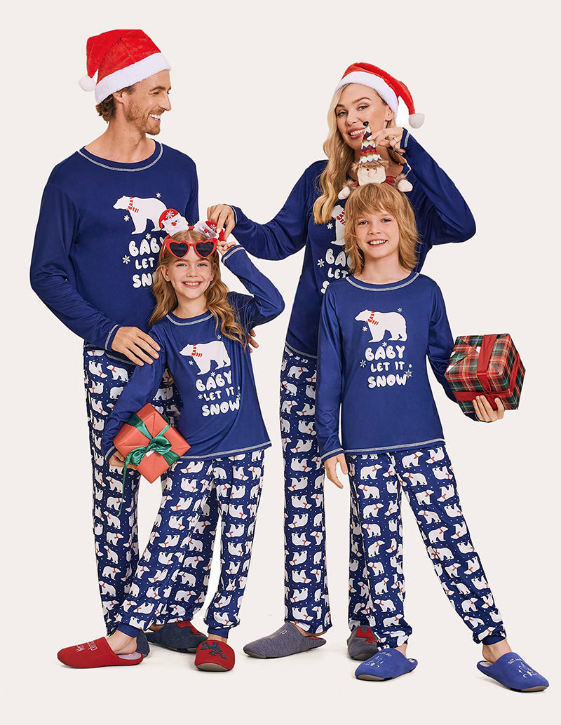 Ekouaer Soft Matching Family Pajamas Set