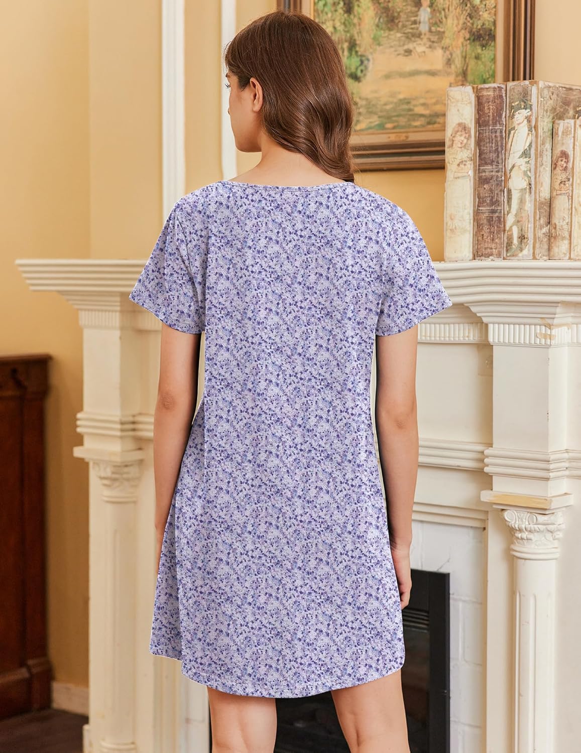 Cotton Short Sleeve Nightshirt T-shirt