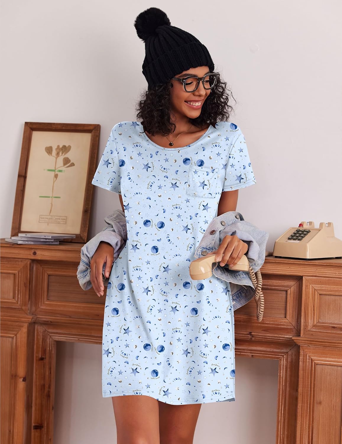 Cotton 3 Pack Night Gown Print Sleepwear Dress