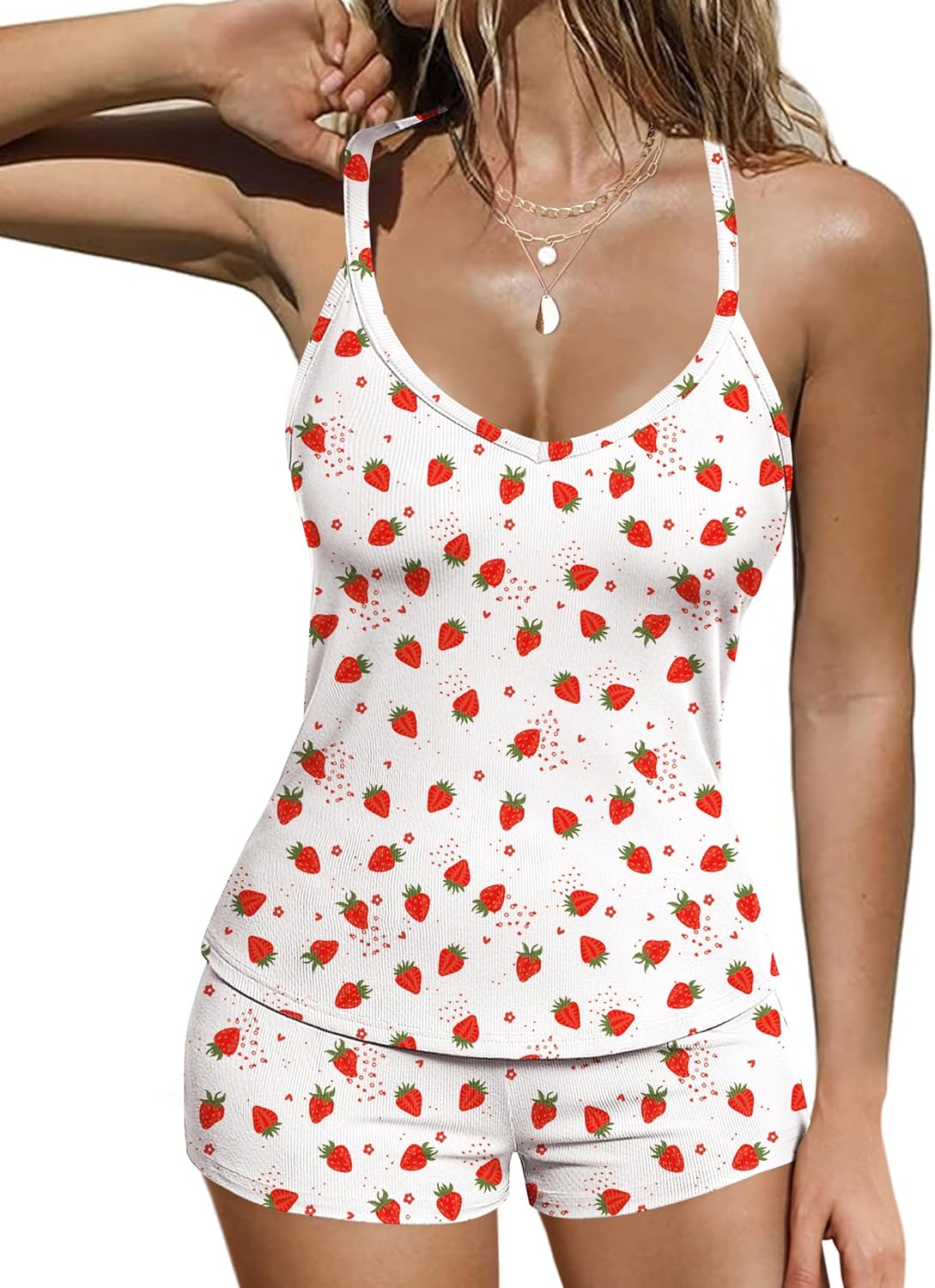 Ribbed Pajamas Set 2 Piece Knit Lounge Sets