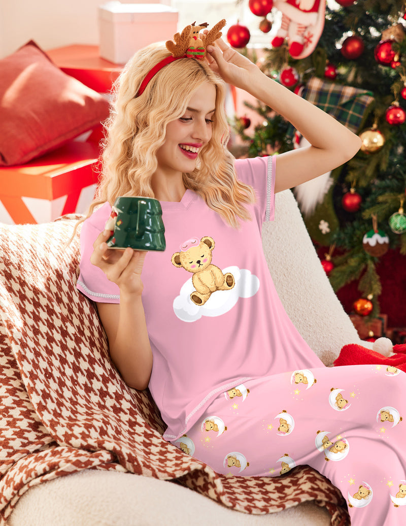 Short Sleeve Top with Capri Pants Set (US Only)