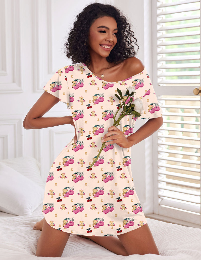 Ekouaer 2 Pack Nightshirts Comfy Soft Pajama Sleep Dress