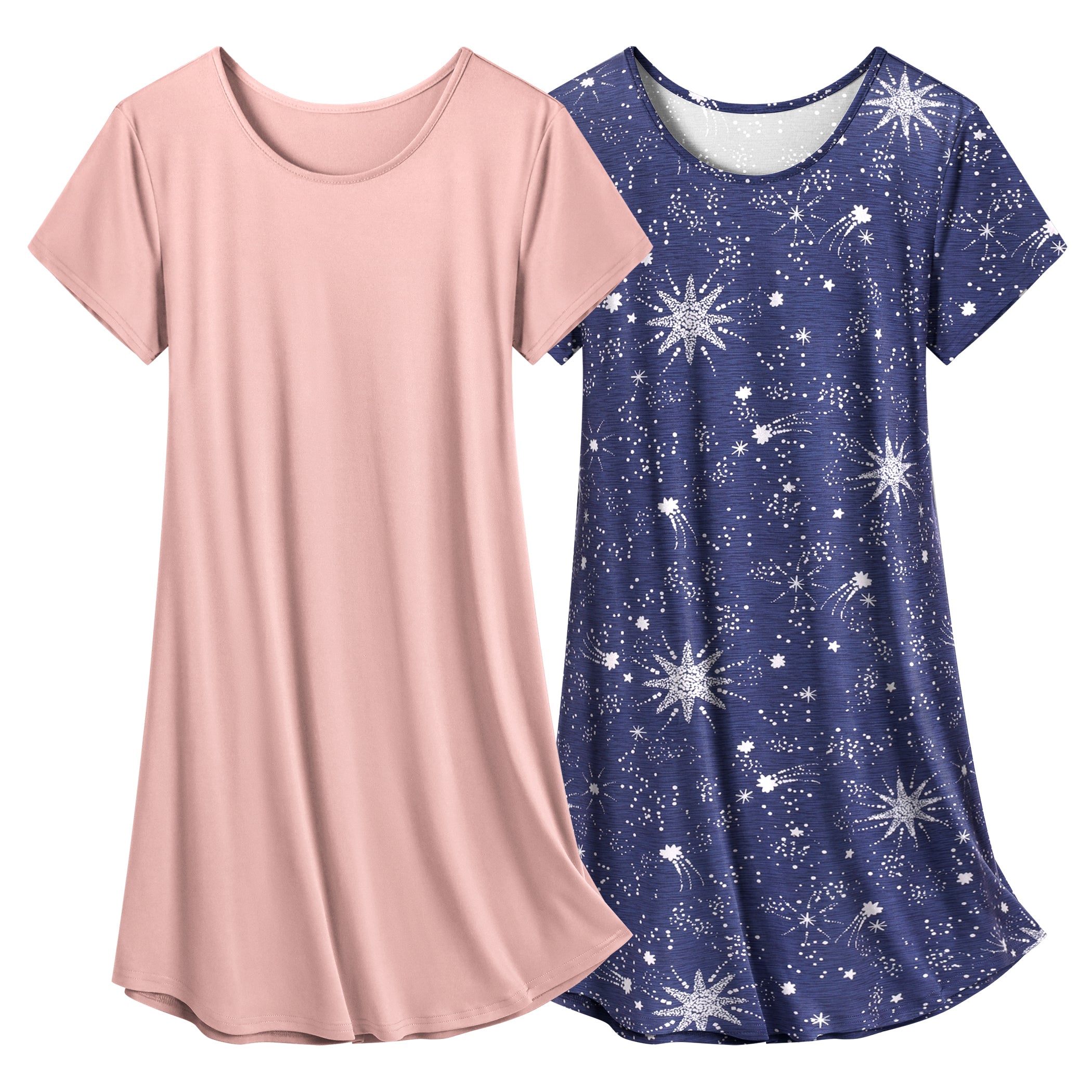 Soft 2 Pack Short Sleeve Nightgowns